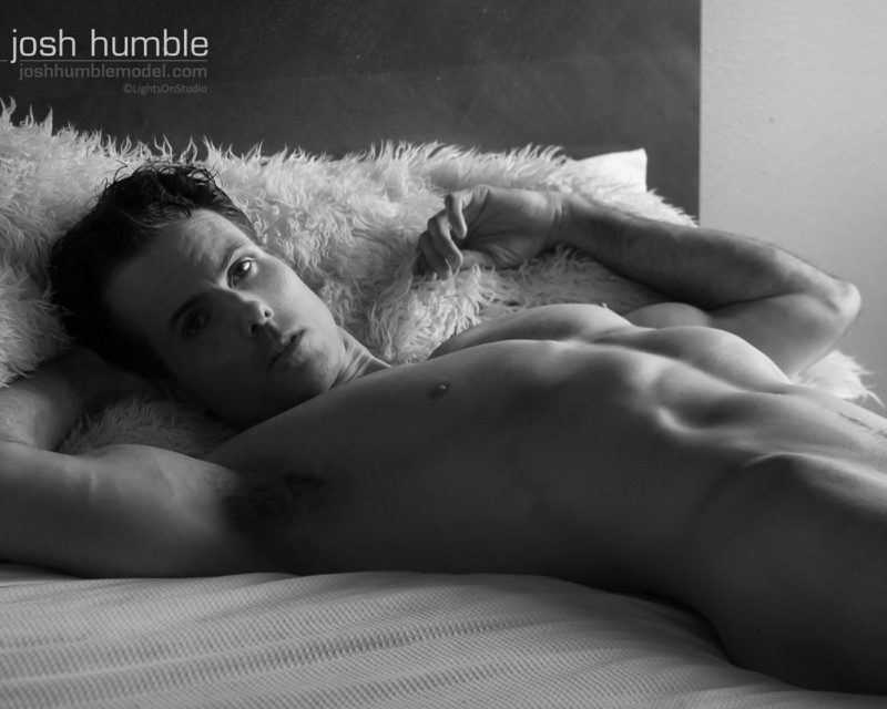 In Bed, Model: Josh Humble | Photographer: LightsOnStudio