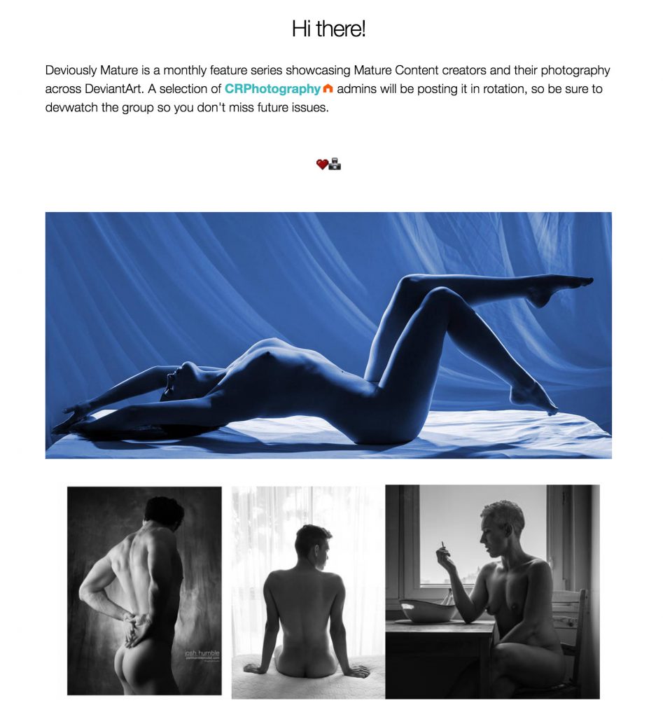 Josh Humble Model art nude feature on DeviantArt 2-19